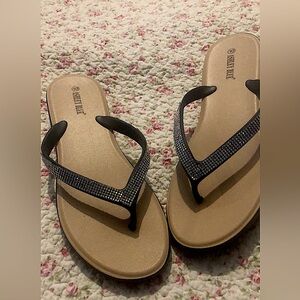 Ashley Blue thong sandals